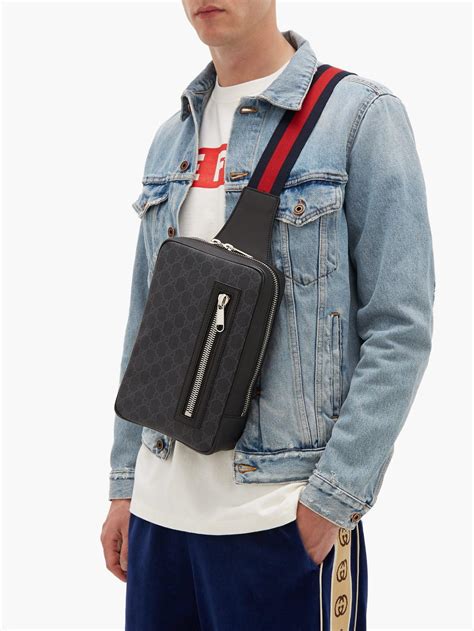 gucci leather sling / crossbody bag|authentic gucci crossbody bag unisex.